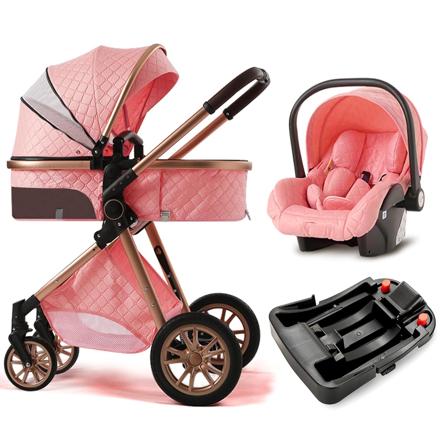 3 in 1 Baby Travel System Stroller with Adjustable Canopy