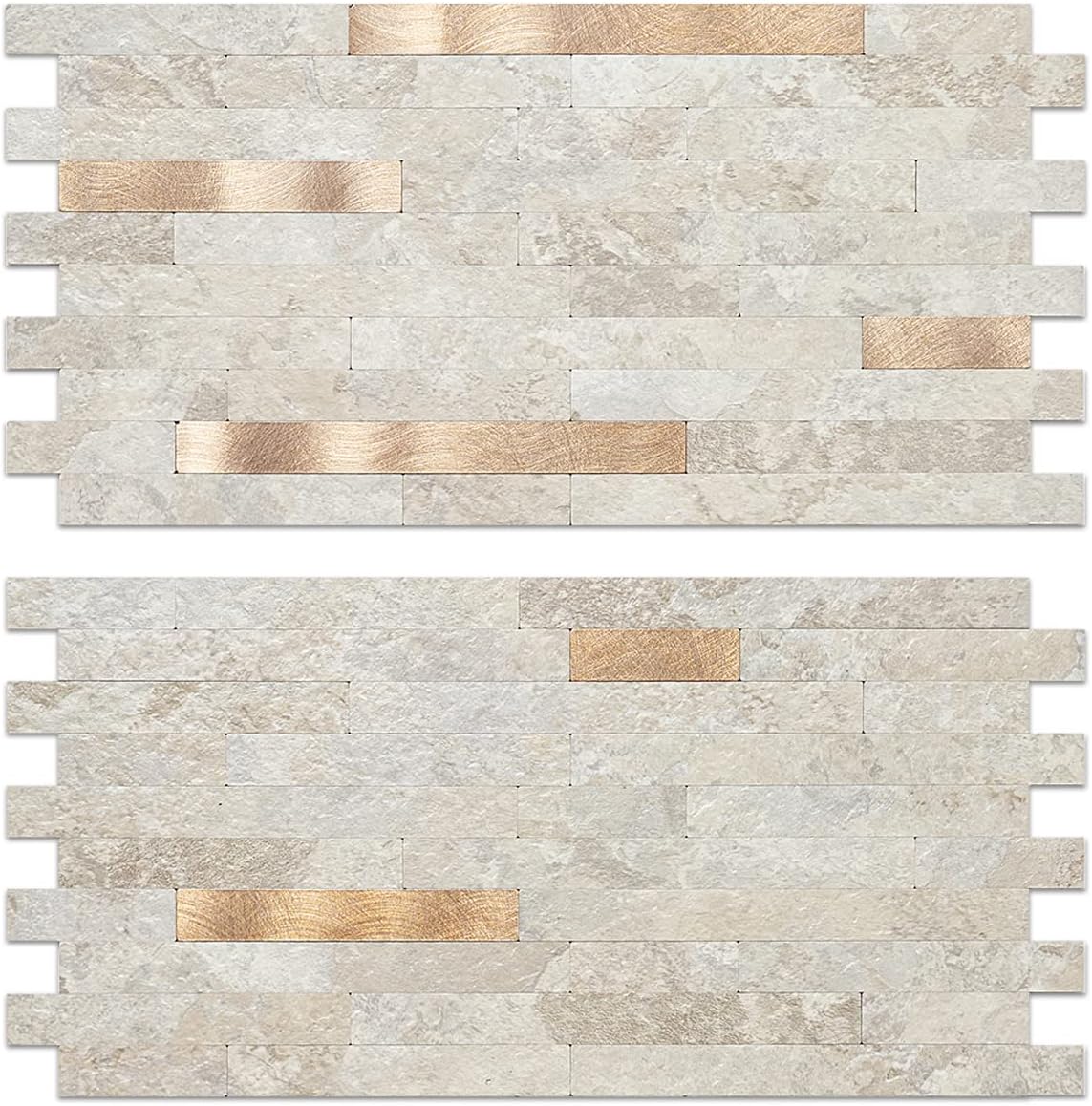 Faux Stone Peel and Stick Backsplash for Kitchen by AULIGET
