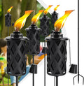 Citronella Torches for Outside Set of 6 - 59 Inch Metal Decor