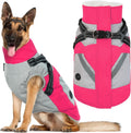 Dog Winter Coat with Built-In Harness - Waterproof Thermal Jacket