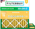 20x20x2 MERV 11 Air Filter 2-Pack - Superior Pet & Allergy Defense
