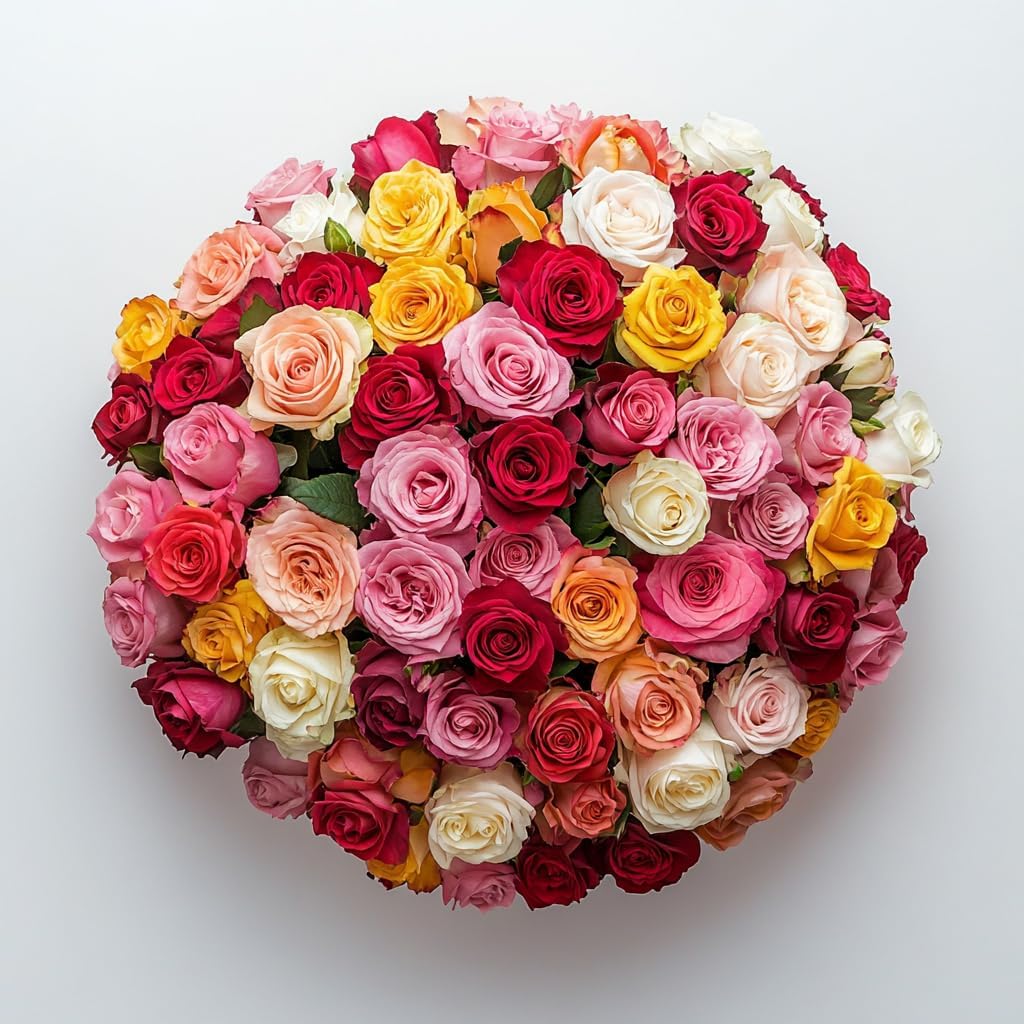 Fresh Cut Assorted Roses - 200 Farm-Fresh Blooms for Weddings