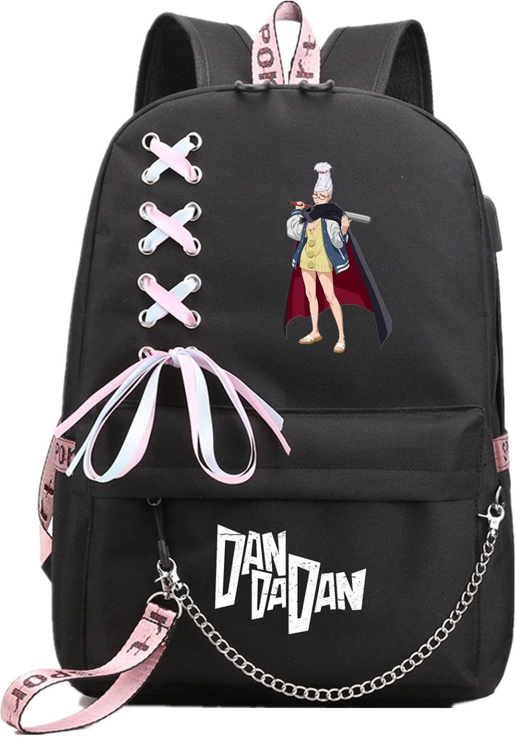 Anime DanDaDan Backpack with USB Port and Headphone Jack