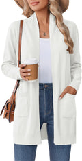 Zeagoo Women Long Cardigan Sweaters Lightweight Open Front Duster look