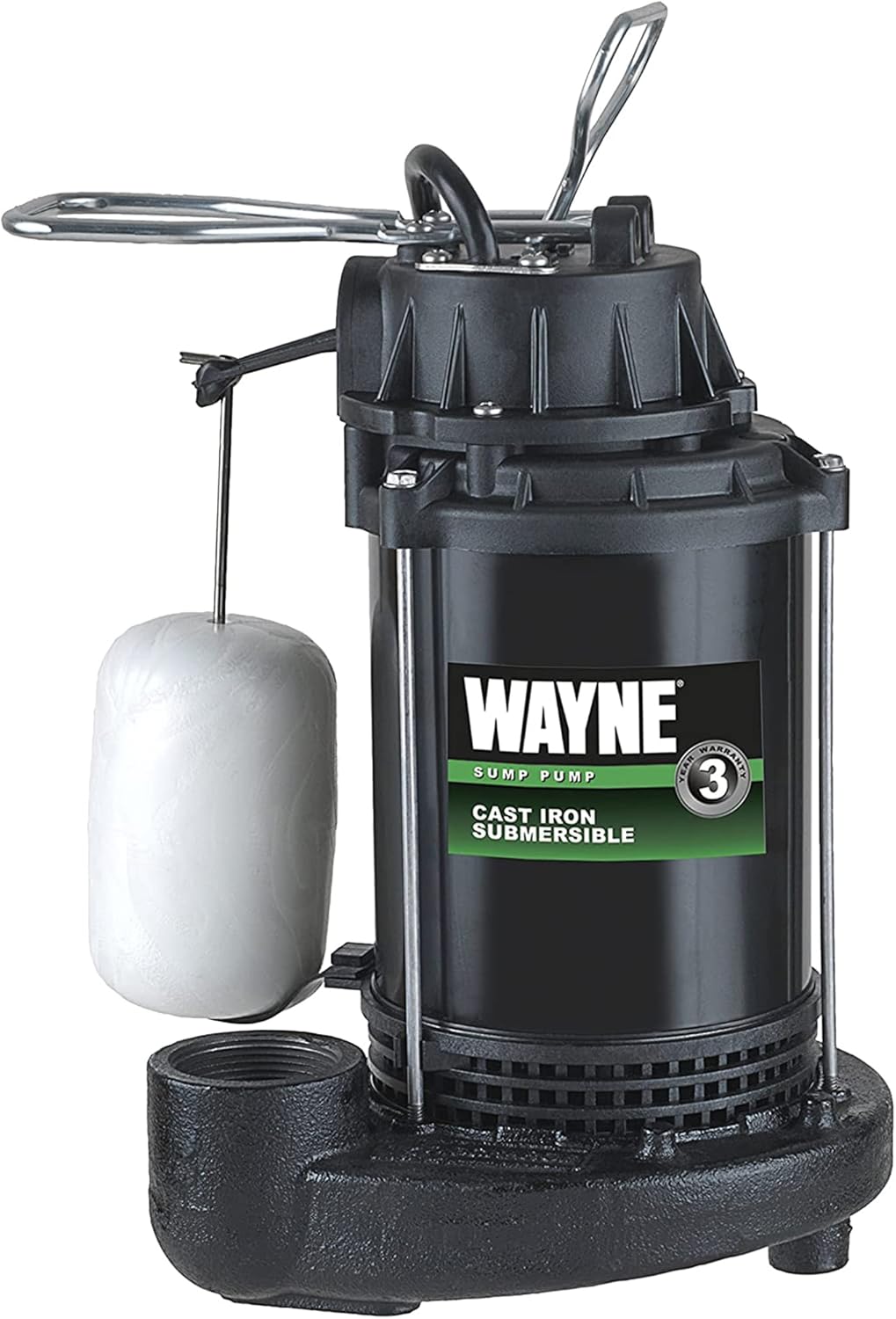 WAYNE CDU800 1/2 HP Submersible Sump Pump for Basement Use