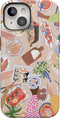 Casely iPhone 15 Plus Case Picnic Party - Painted Collage Protection