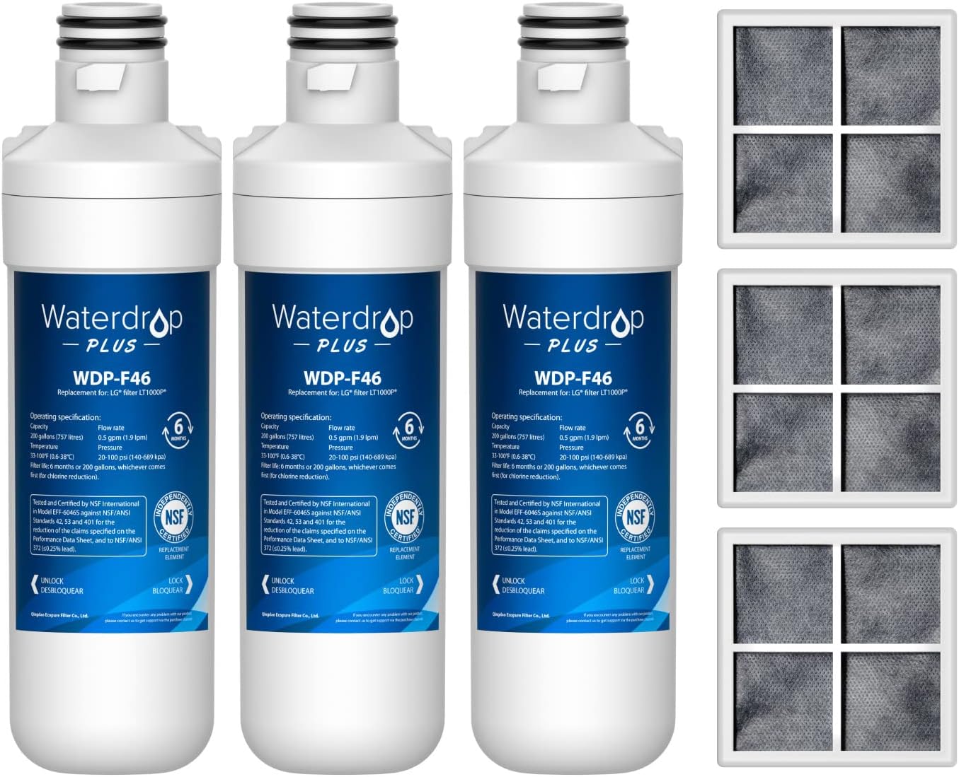 Waterdrop LT1000PC Refrigerator Water Filter for Pure Water