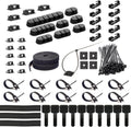 Cable Management Kit 163 PCS ZIIYAN - Complete Desk & TV Organizer