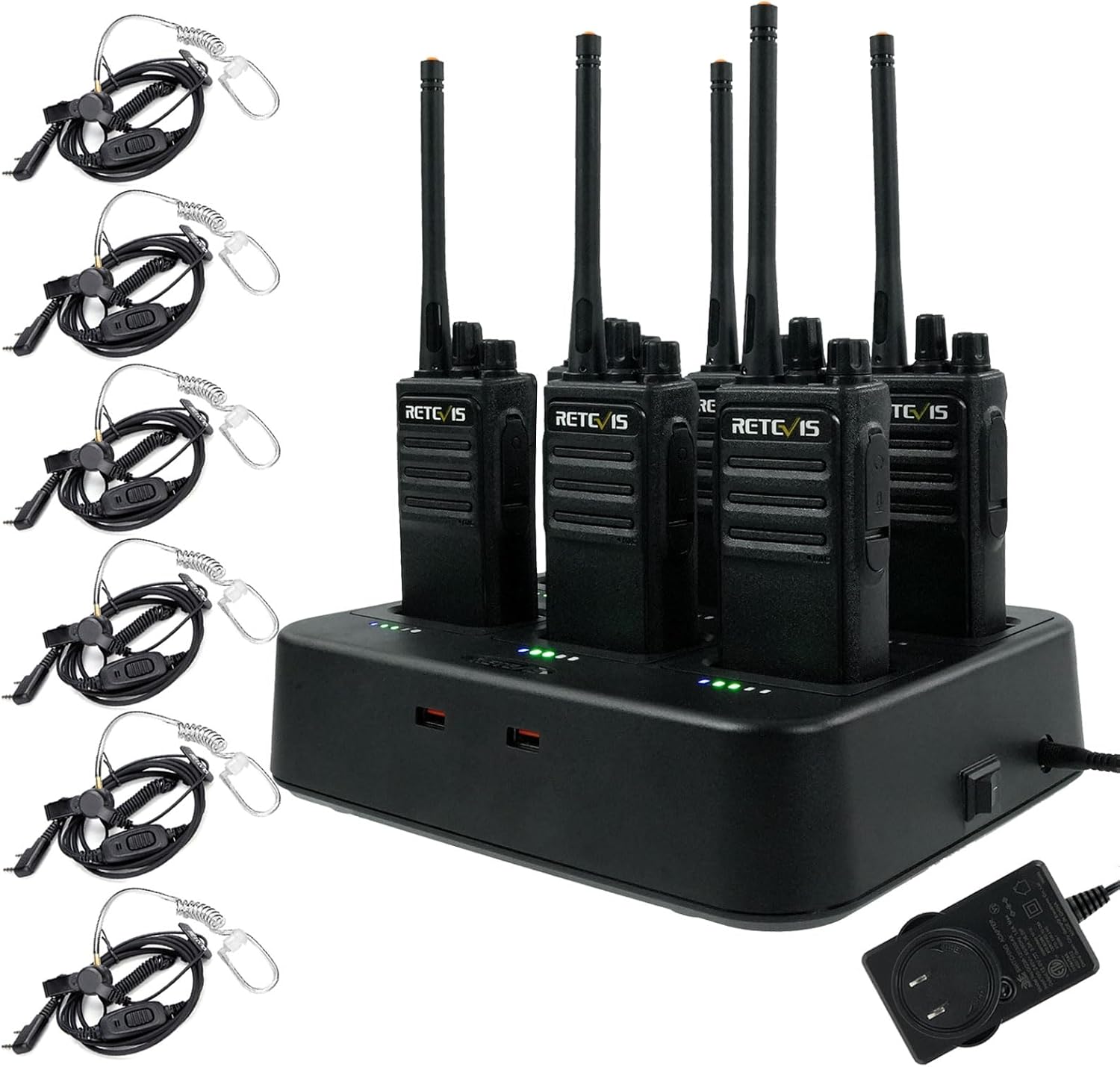 Retevis RT17 Walkie Talkies for Adults with 6 Way Charger