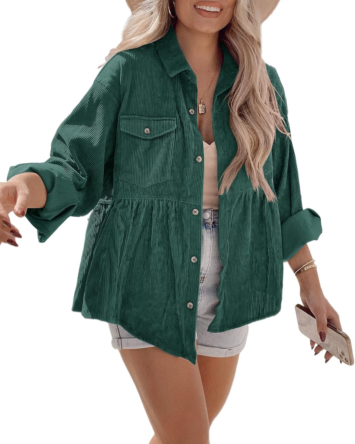 Tutorutor Womens Corduroy Shirts for Casual Style and Comfort