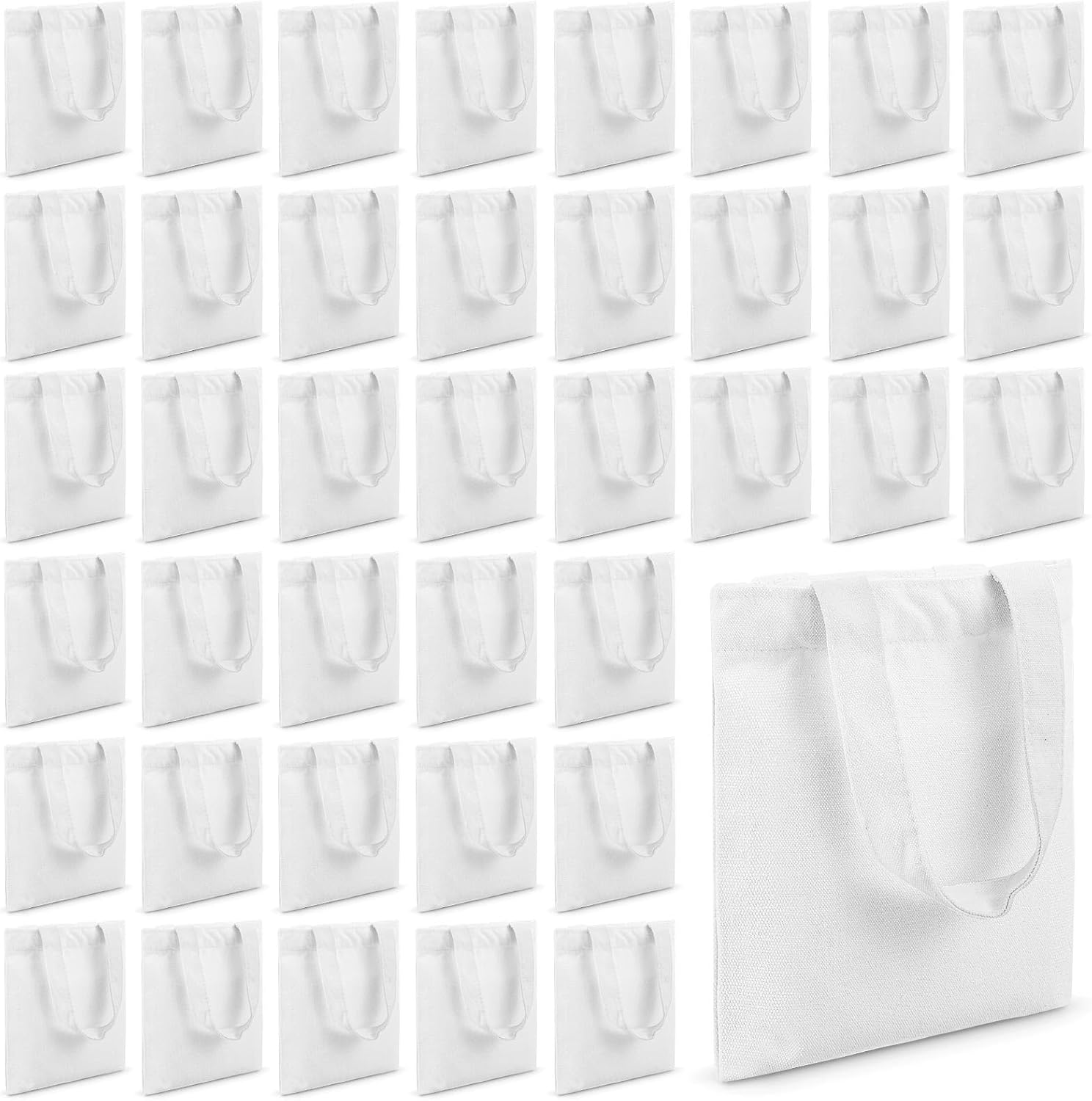 48 Pcs Mini Tote Bags for DIY Projects and Party Favors