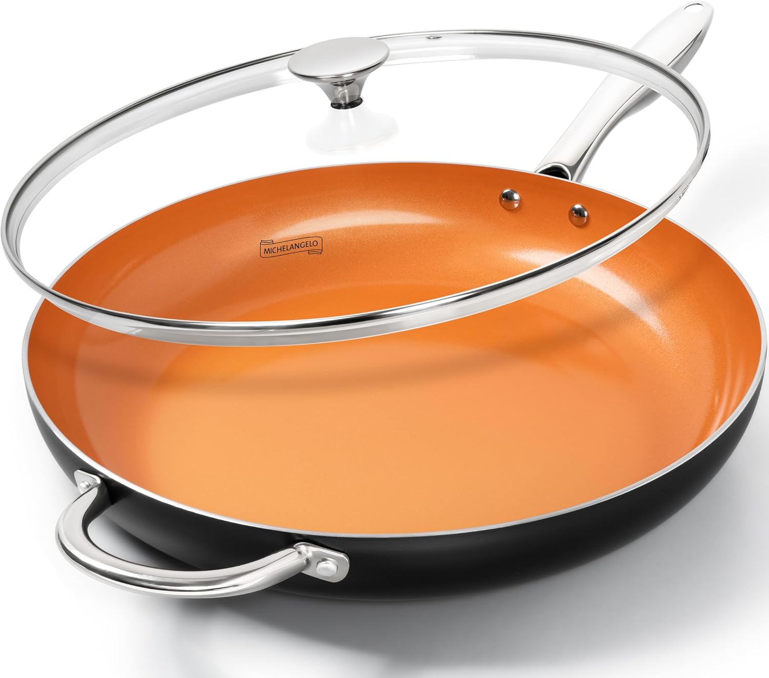 MICHELANGELO 14 Inch Ceramic Skillet with Nonstick Coating