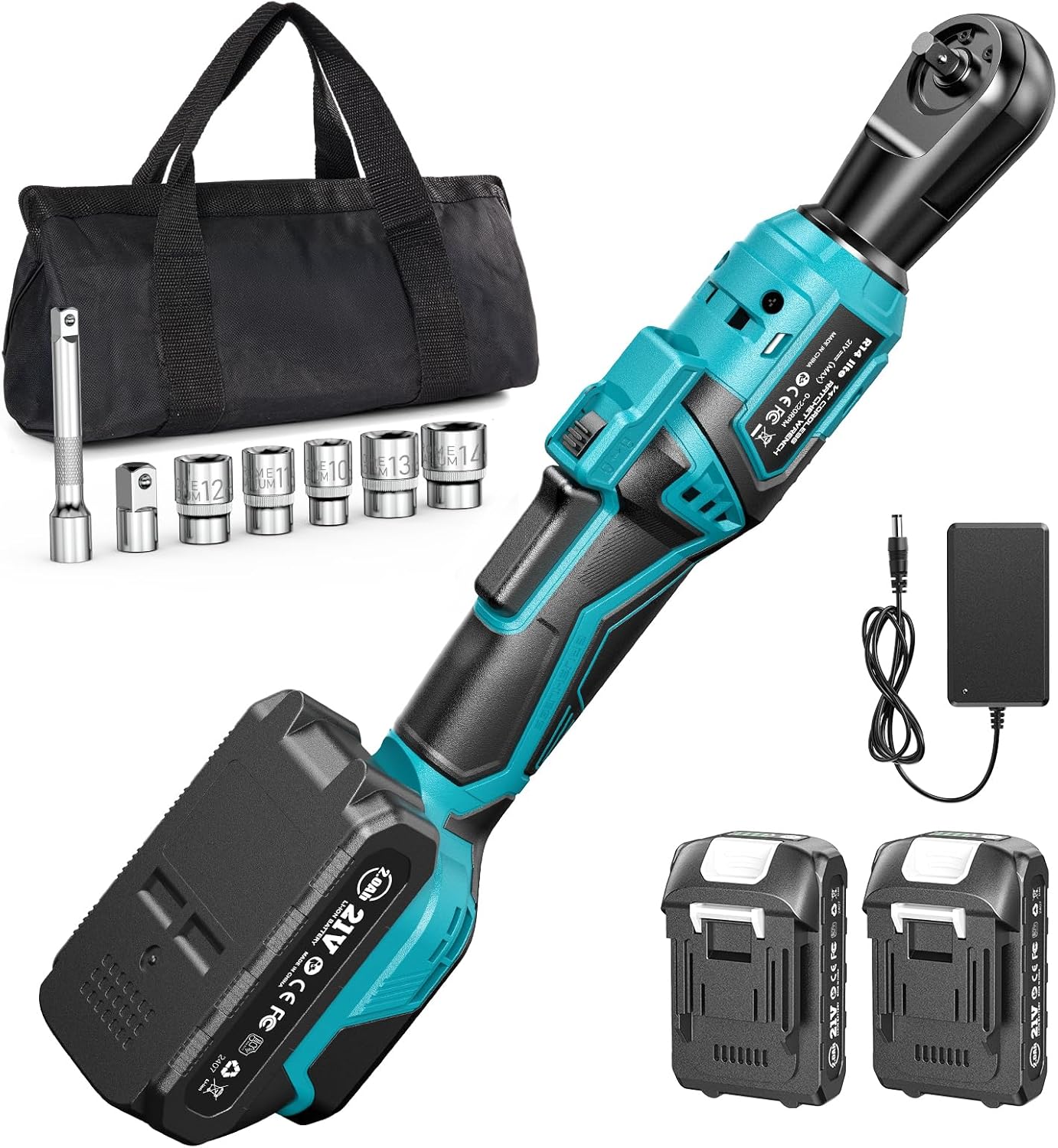 Seesii Cordless Electric Ratchet Wrench: 50Nm Torque Power Tool