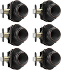 Oil Rubbed Bronze Closet Door Knobs Interior Passage - 6 Pack