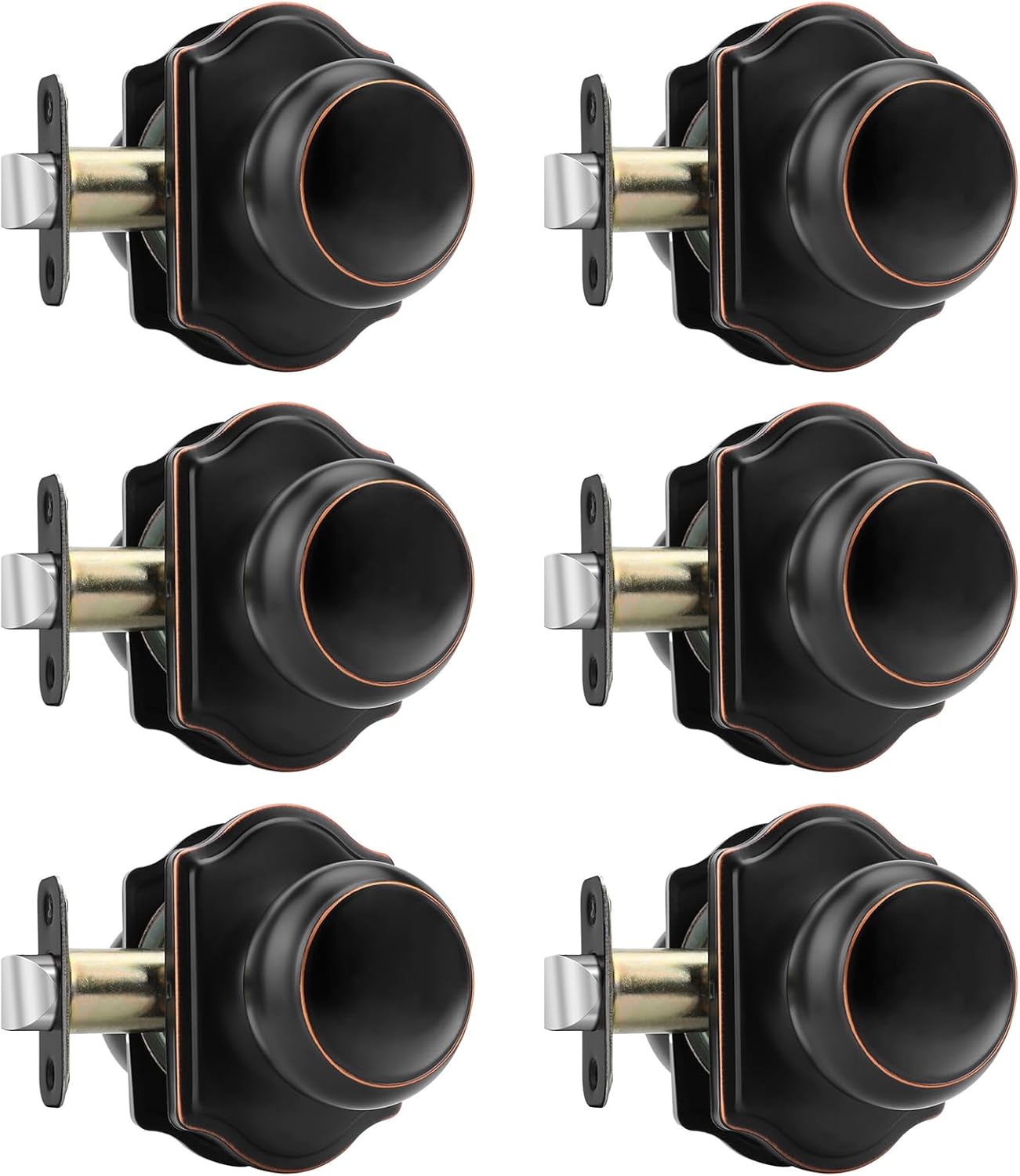 Haidms Oil Rubbed Bronze Closet Door Knobs for Interior Use