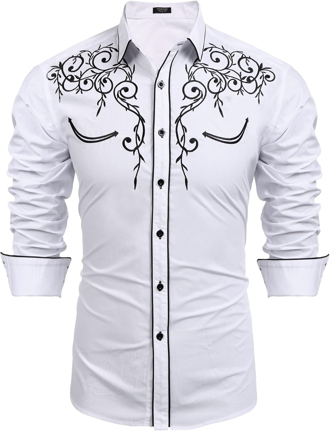 COOFANDY Men's Western Cowboy Shirts for Stylish Casual Wear