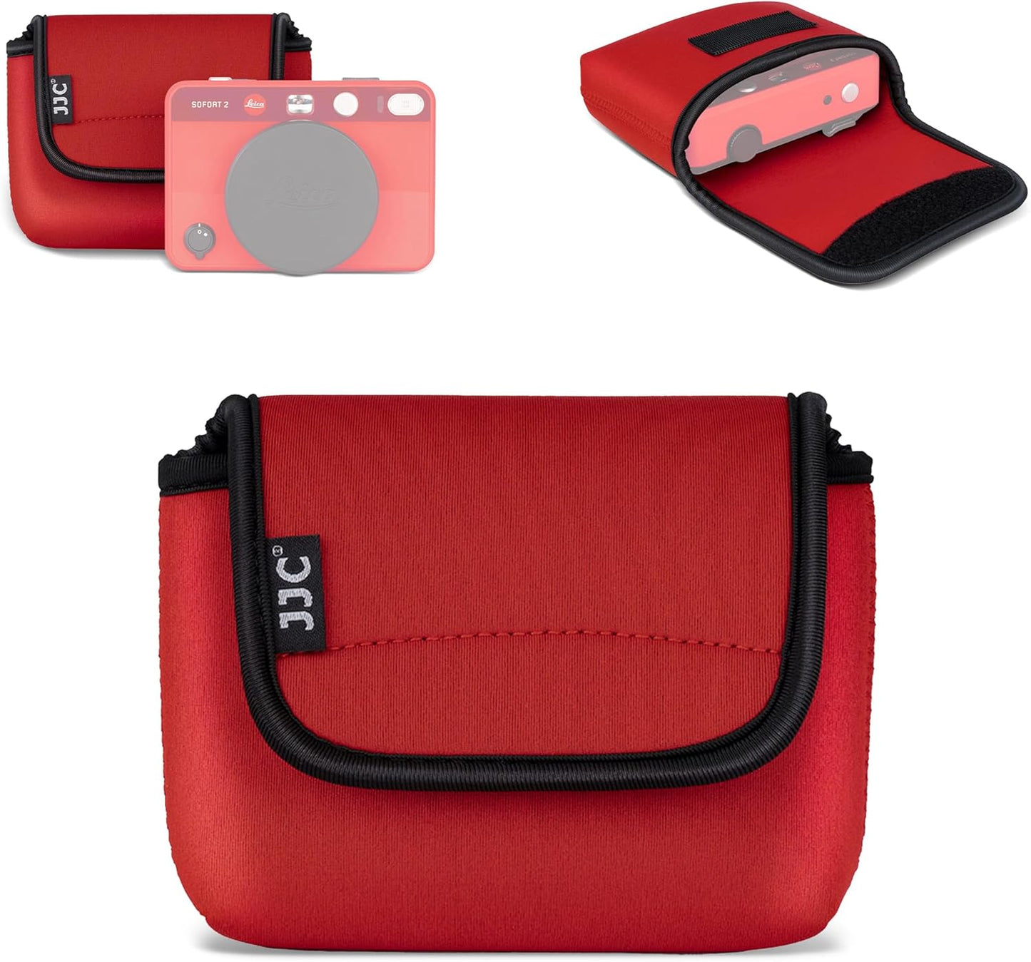 Shockproof Red Camera Sleeve for Leica SOFORT 2 - JJC