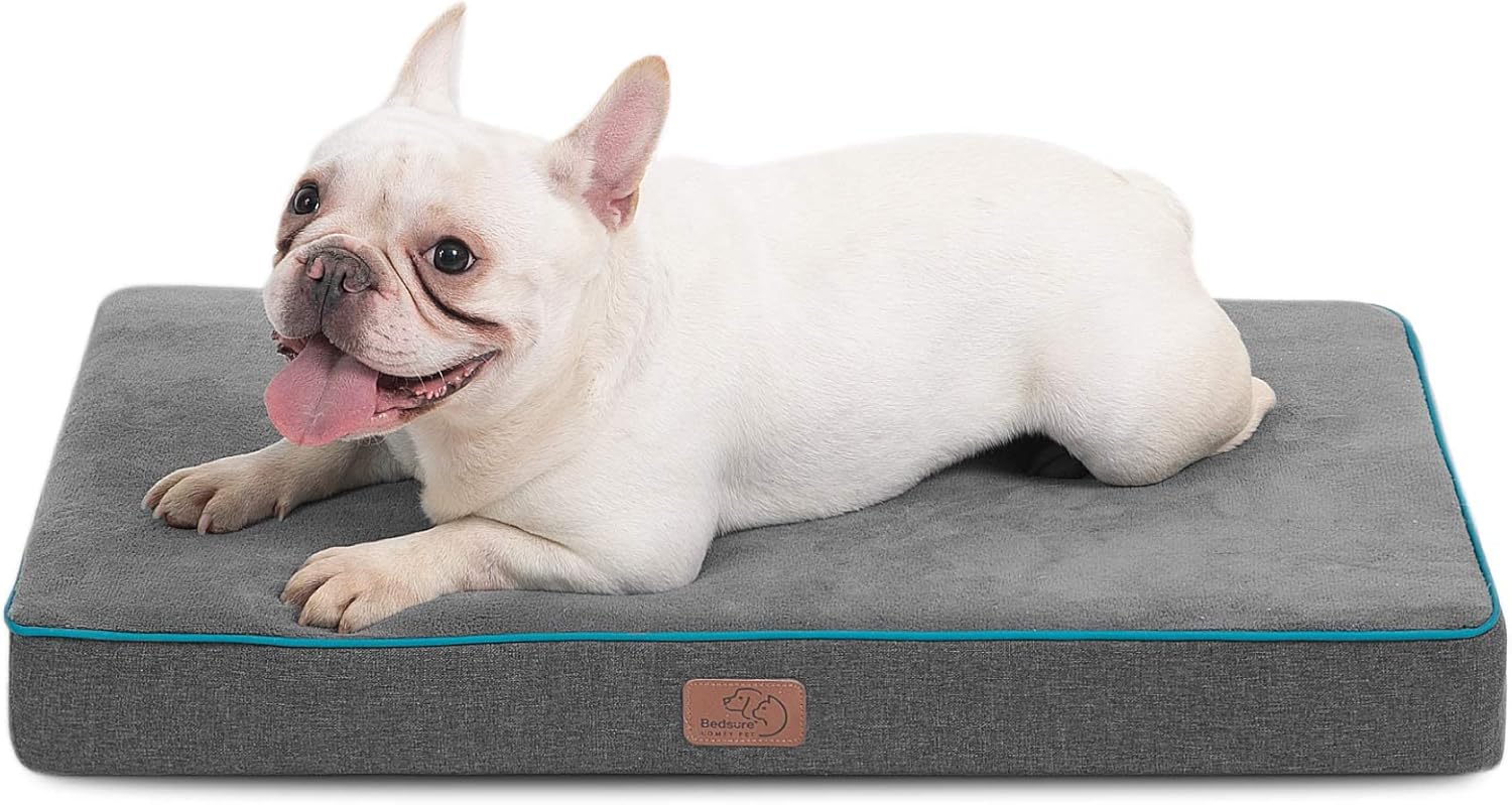 Orthopedic Memory Foam Dog Bed for Medium Size Dogs - Grey