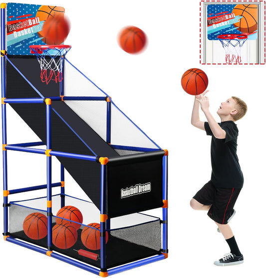 Adjustable Kids Basketball Set - Indoor/Outdoor Fun!