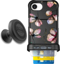 Wingmate Dried Flowers iPhone 16e Case with Card Holder - Slim Wallet
