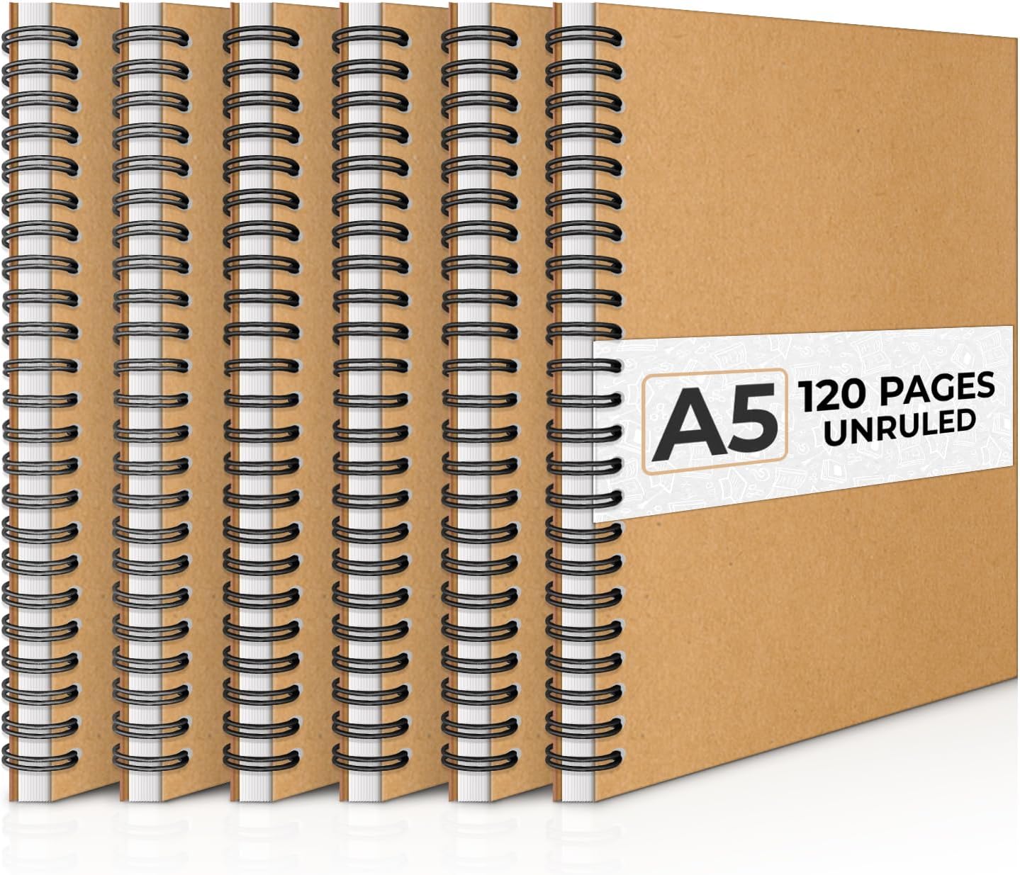 Rosmonde 6-Pack Blank Sketchbook Set - Thick No-Bleed Pages