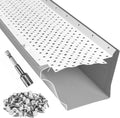 LeafTek Gutter Guards for Leaves 6ft x 12ft White - Lifetime