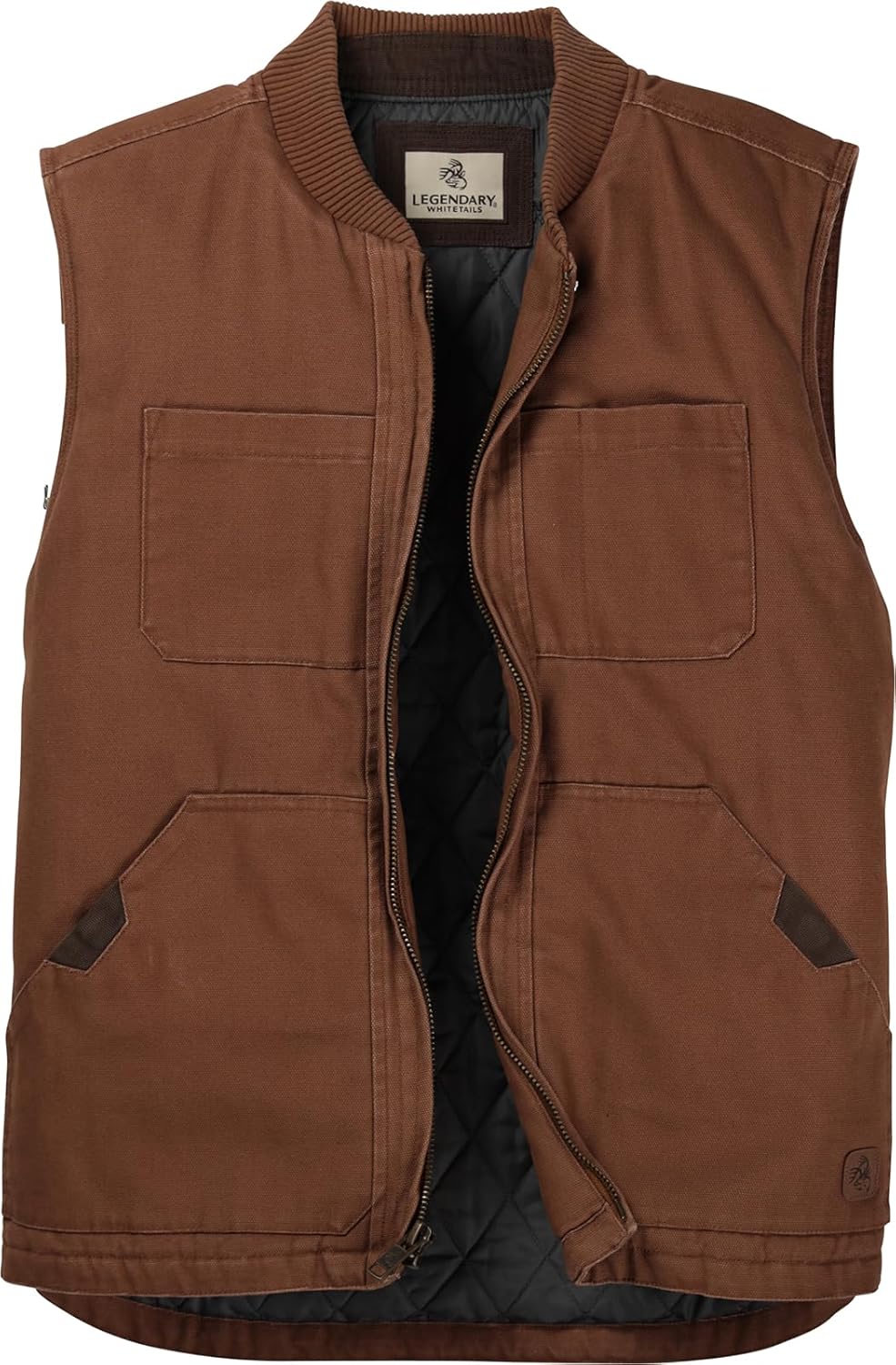 Legendary Whitetails Men's Quilted Canvas Vest for All Seasons