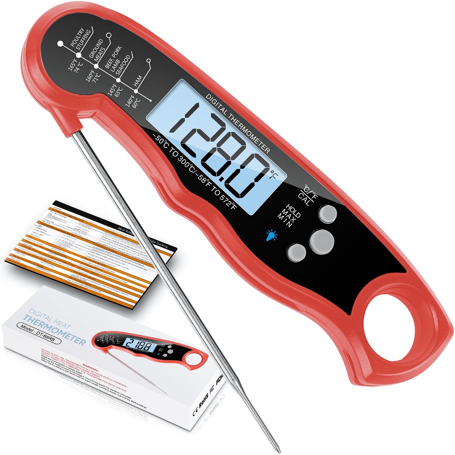 Instant Read Waterproof Meat Thermometer by ImSaferell