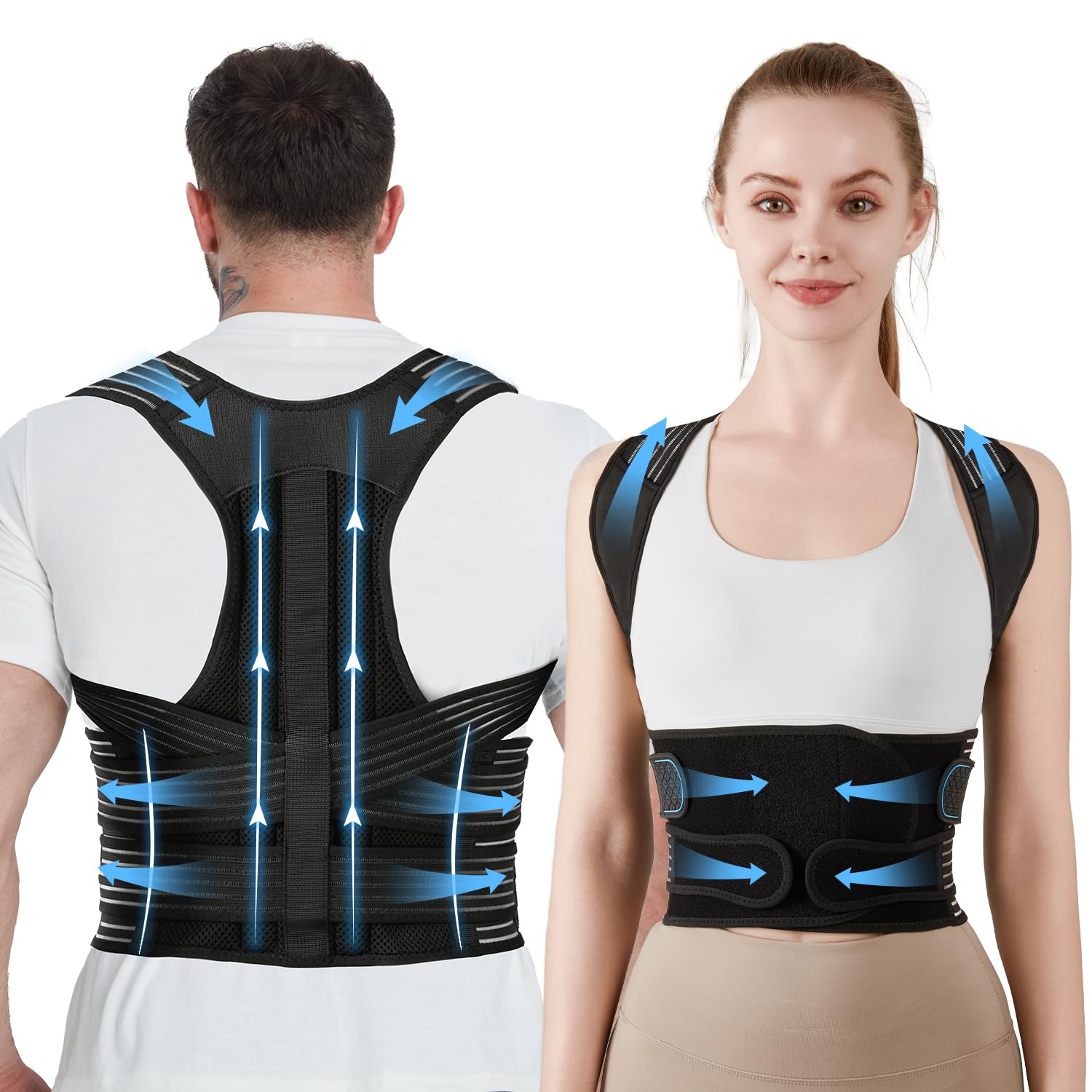 Posture Corrector for Men and Women - Back Support Brace Relief