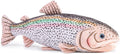 Simulation Rainbow Trout Plush Toy - Realistic 17in Trout for Hugs