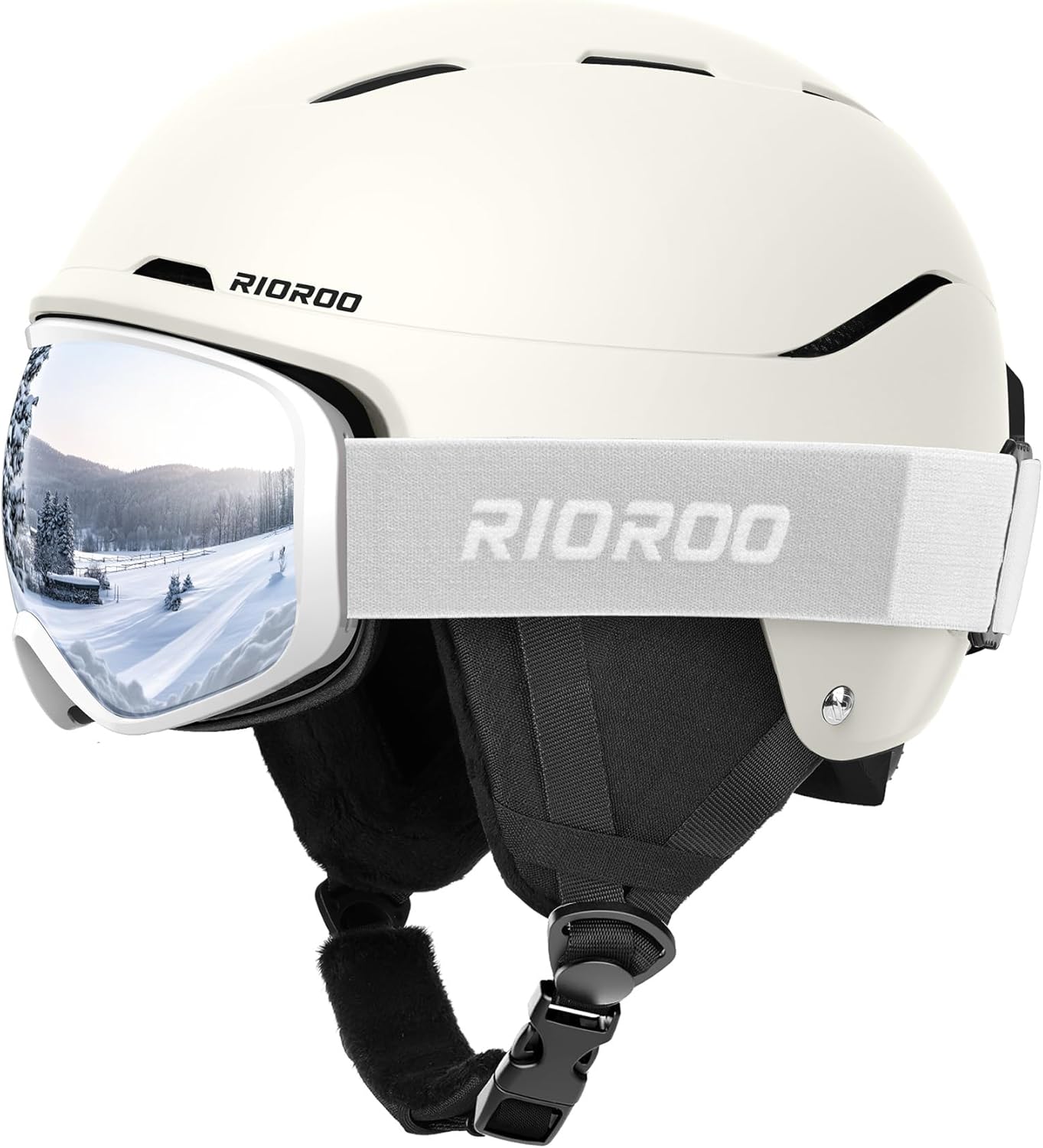 RIOROO Ski Helmet Goggles Set - Fog-proof & Shockproof! 