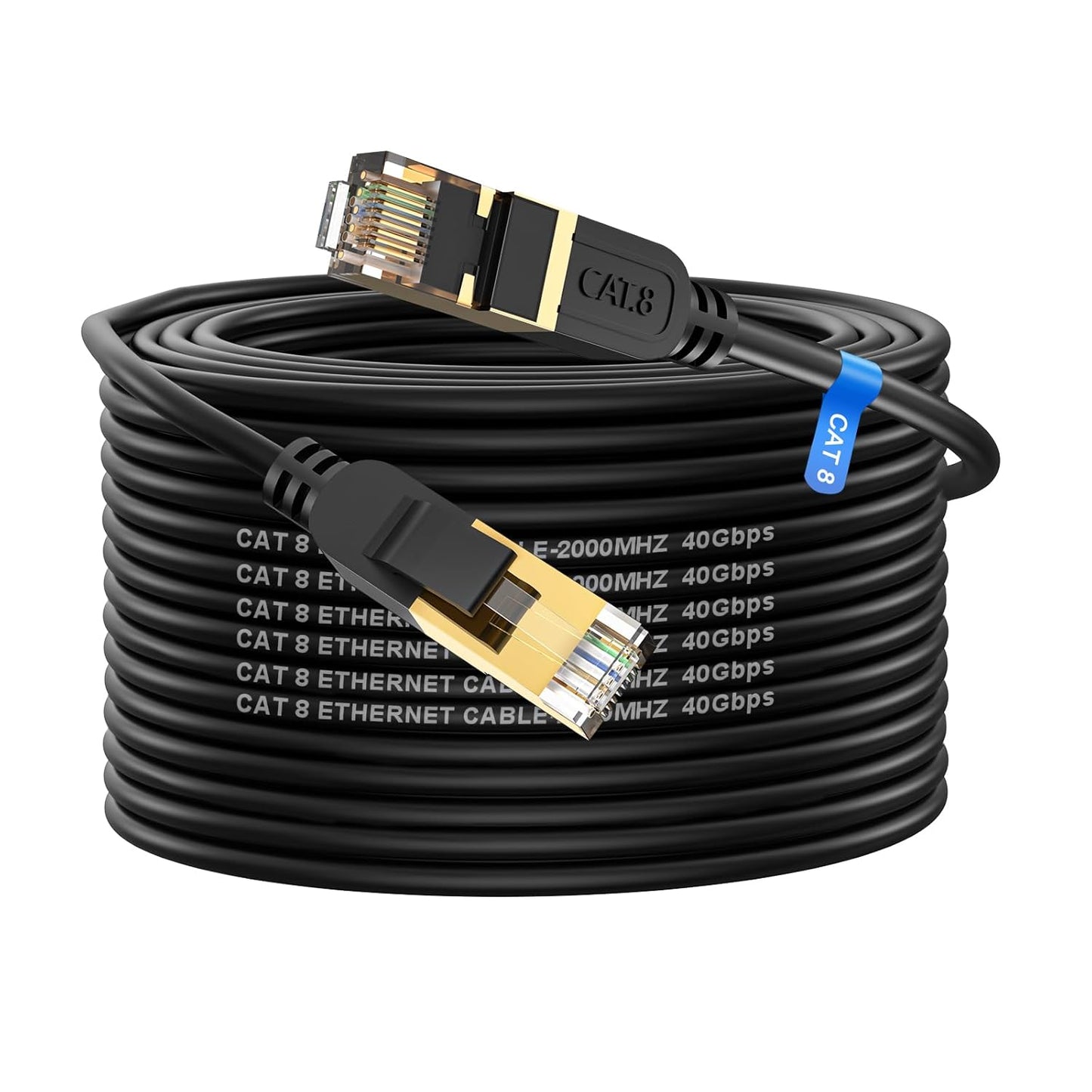 High Speed Cat 8 Ethernet Cable 100FT for Gaming and Streaming