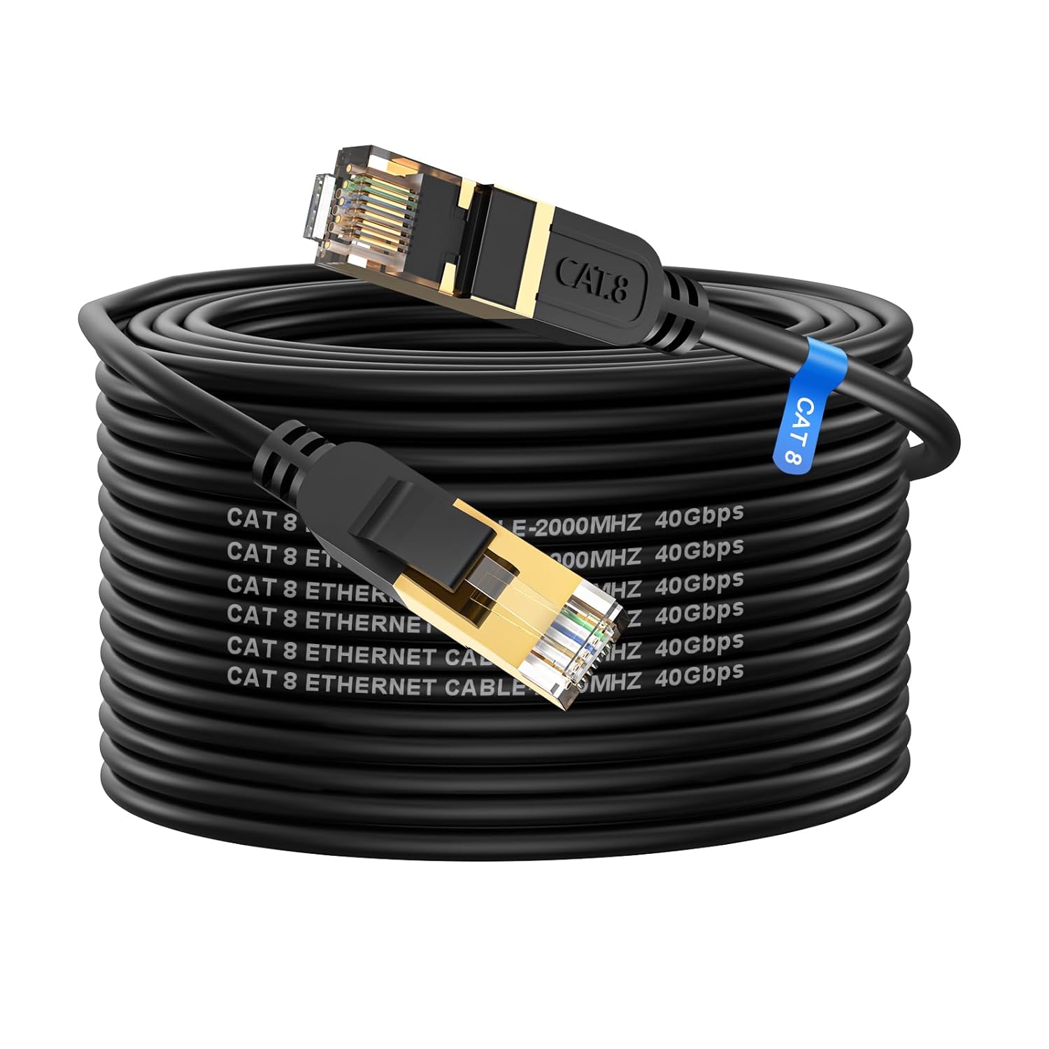 High Speed Cat 8 Ethernet Cable 100FT for Gaming and Streaming
