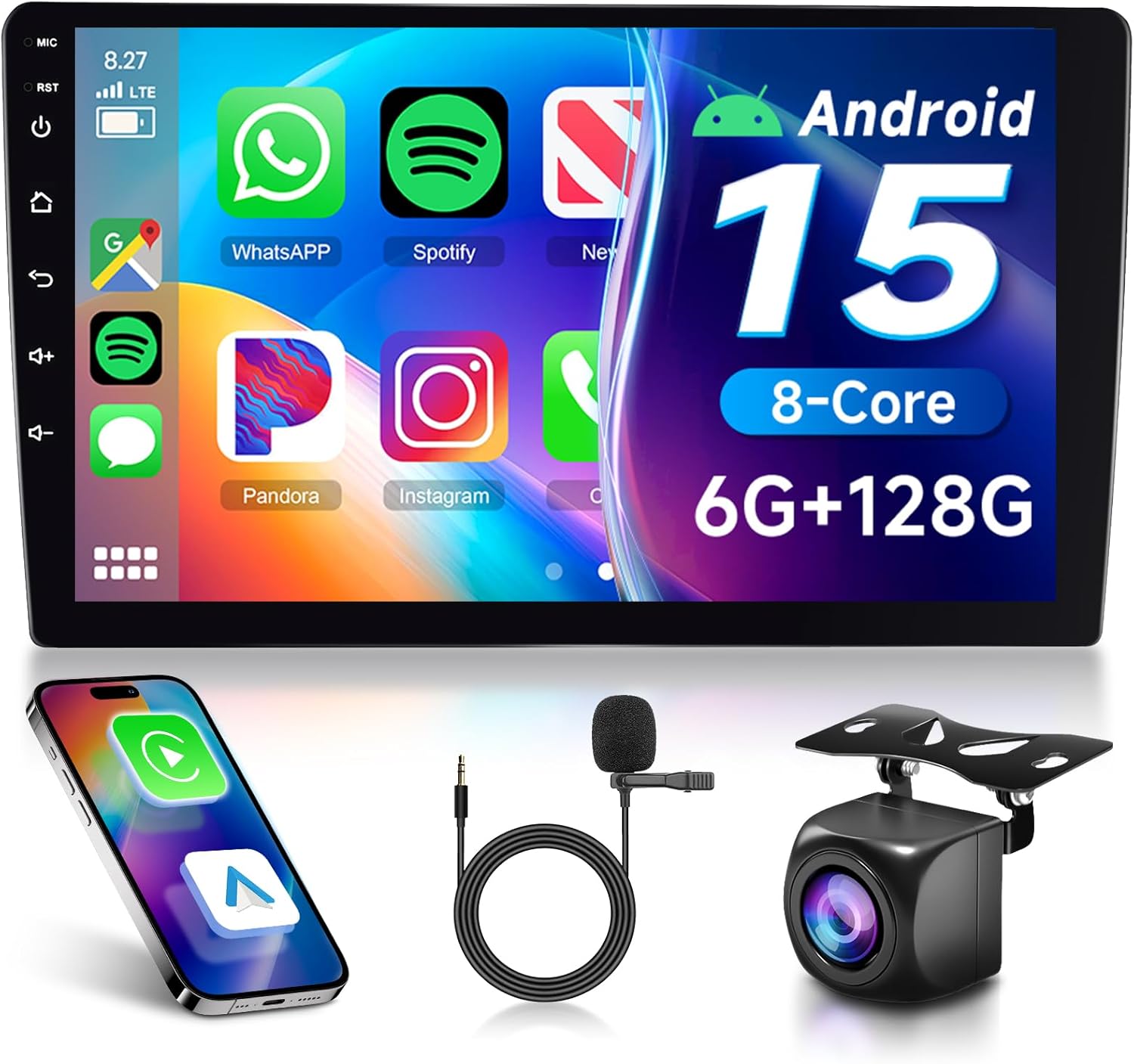 10.1 inch Android Car Stereo with Wireless Carplay and GPS