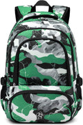 BLUEFAIRY Kids Backpack 17 in Camo Green - Spacious School Pack