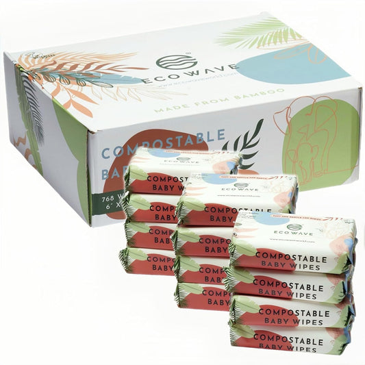 Eco Wave Baby Wipes: 100% Compostable Bamboo Wipes for Babies