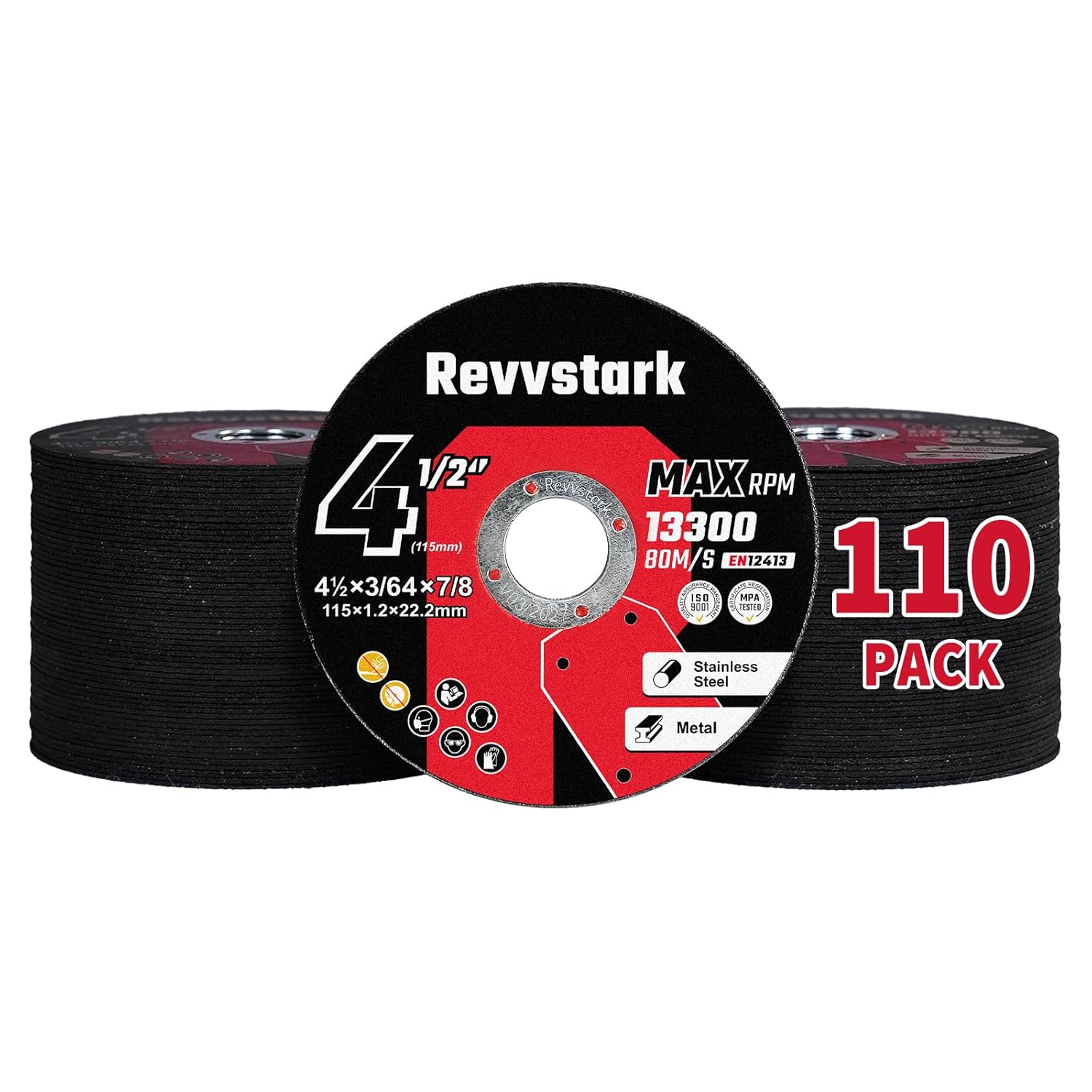 Revvs Up Cutting Power: 110 Pack Thin 4.5 Metal Cutting Wheels