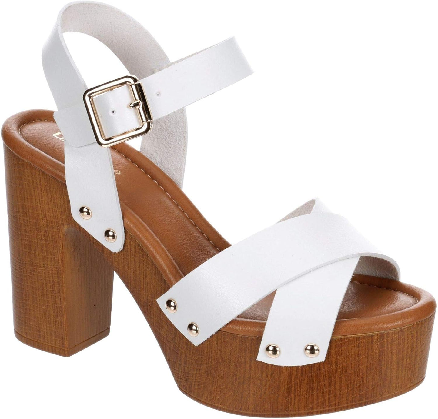 Limelight April Apple Women's Faux Wooden High Heeled Sandals