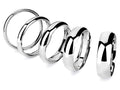 14k Solid White Gold Classic Dome Comfort Fit Wedding Band