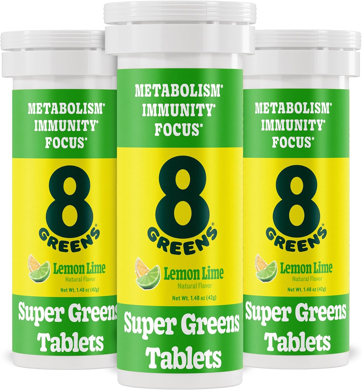 8Greens Supergreens Tablets for Metabolism, Immunity & Focus