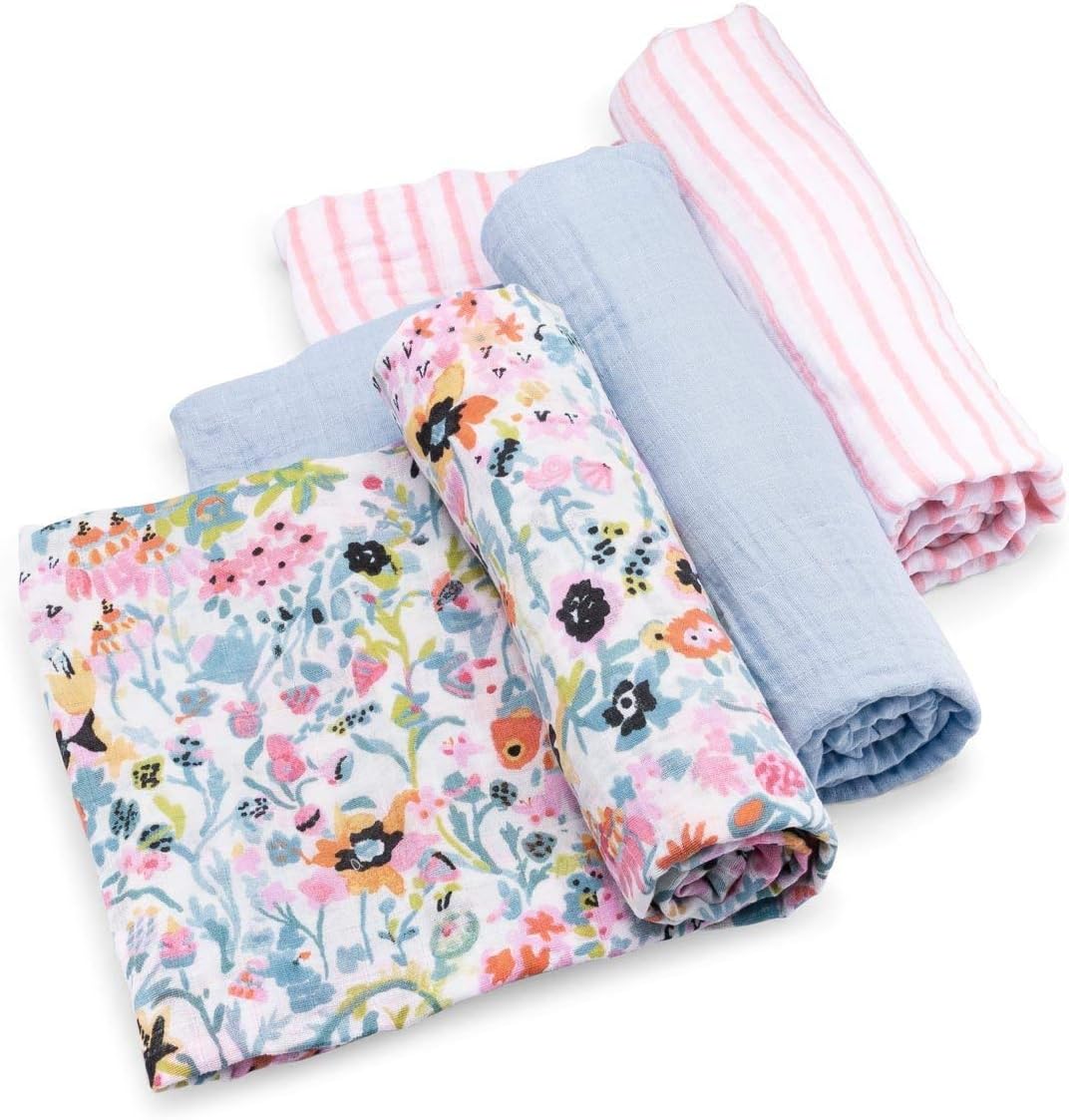 Parker Baby Swaddle Blankets - 100% Cotton Muslin Set