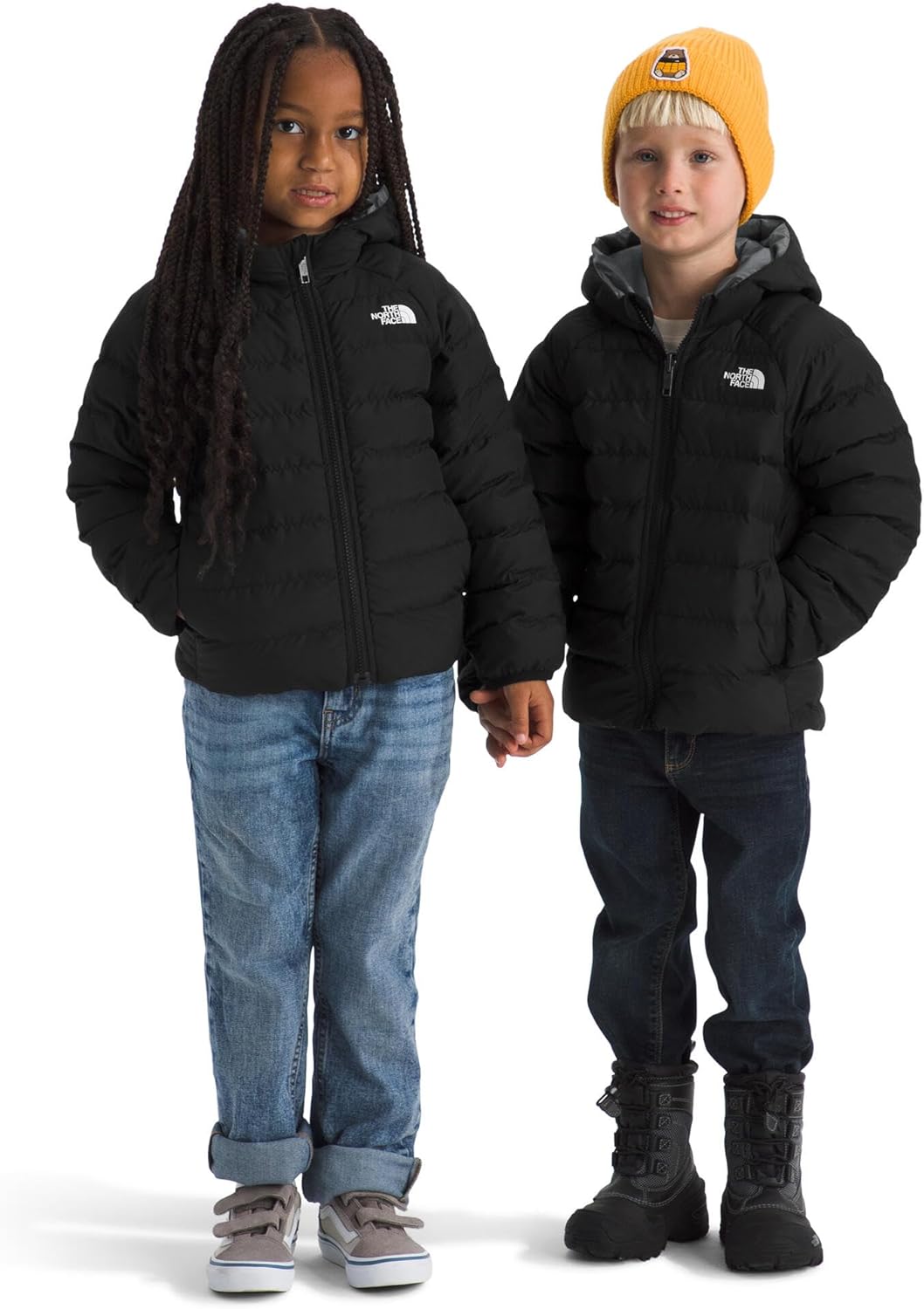 Kids Reversible Perrito Insulated Hooded Jacket for Winter Fun