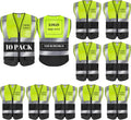 Custom Safety Vest Reflective Hi Vis Class 2 Vest - Customizable Logo