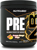 NutraBio Preworkout Powder Orange Mango - Explosive Energy & Pumps