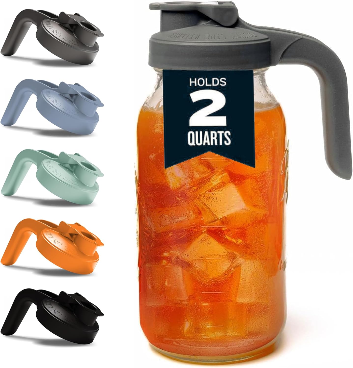 County Line 64 oz Glass Pitcher - Leak Proof Heavy Duty