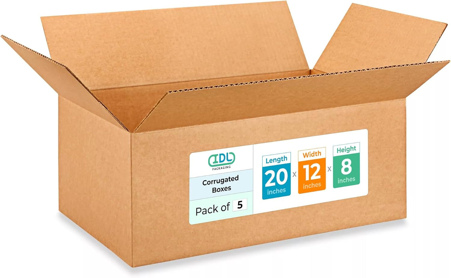 Large Shipping & Moving Boxes 20 x 12 x 8 inches - 5-Pack