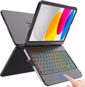 Touch Keyboard Case for iPad 10th & 11th Gen - 360 Rotate Backlit
