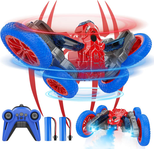 360 Rotation & Spray RC Car - Special Lighting - 4WD - Ages 4-10 - Red