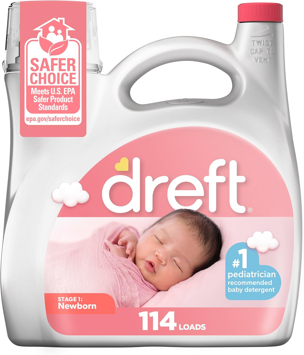 Dreft Stage 1 Newborn Laundry Detergent - Gentle for Sensitive Skin