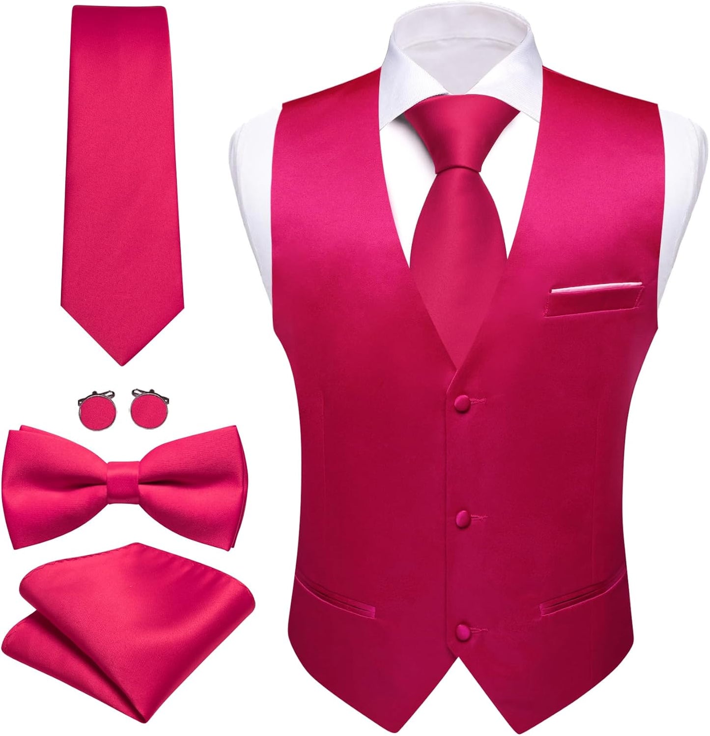 Barry.Wang Mens Formal Business Suit Vest for Any Occasion